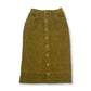 90’s/Y2K Olive Corduroy Midi Skirt (S/M)