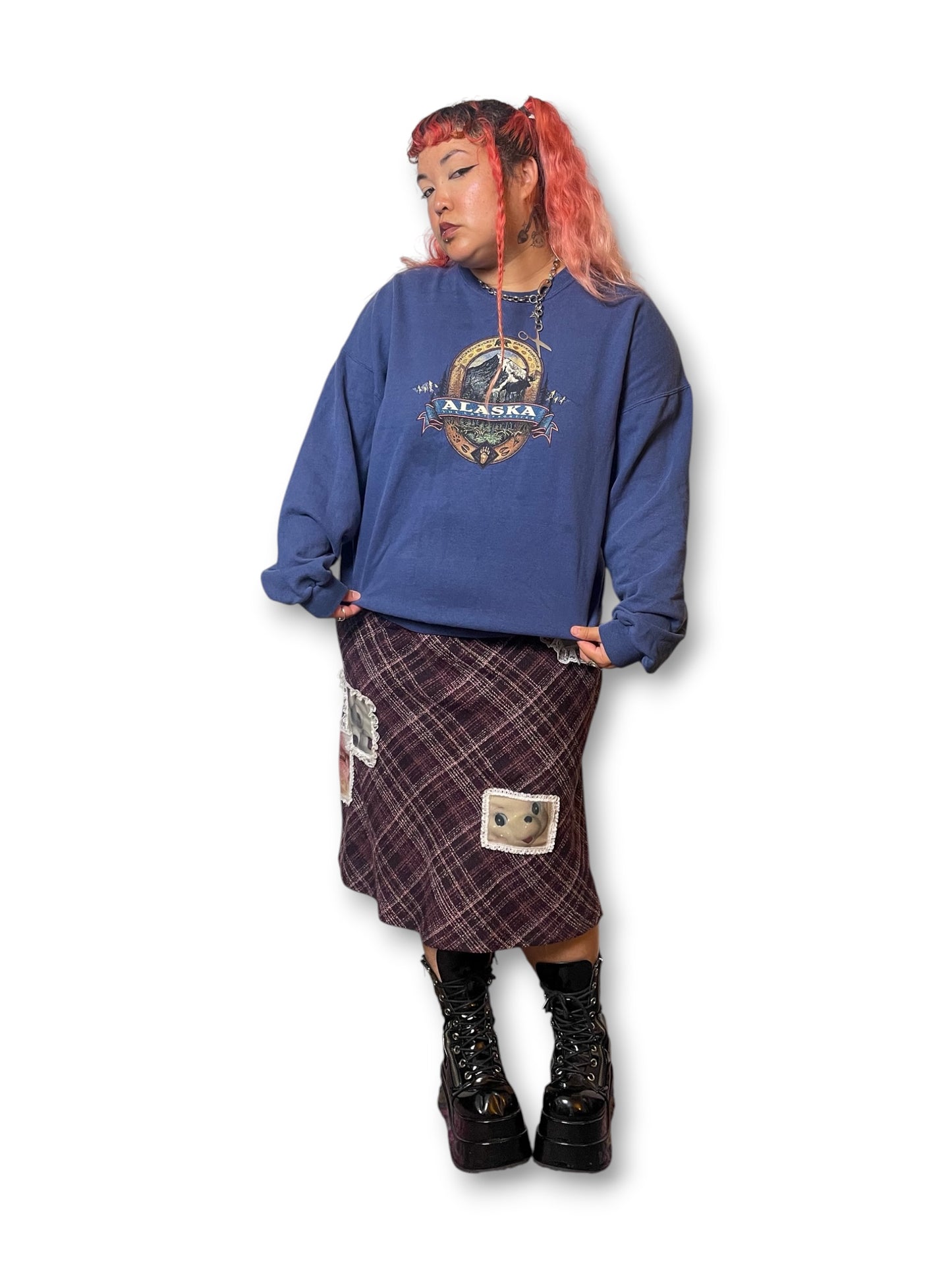 Y2K Alaska Navy Blue Sweatshirt (2X)