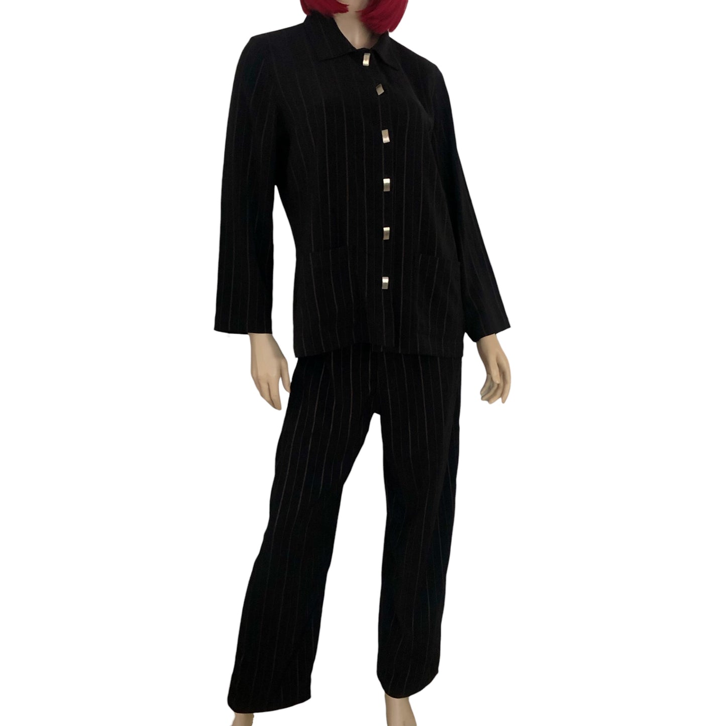 90’s Chico’s Design Black Pinstripe Two-Piece Suit (L/XL)