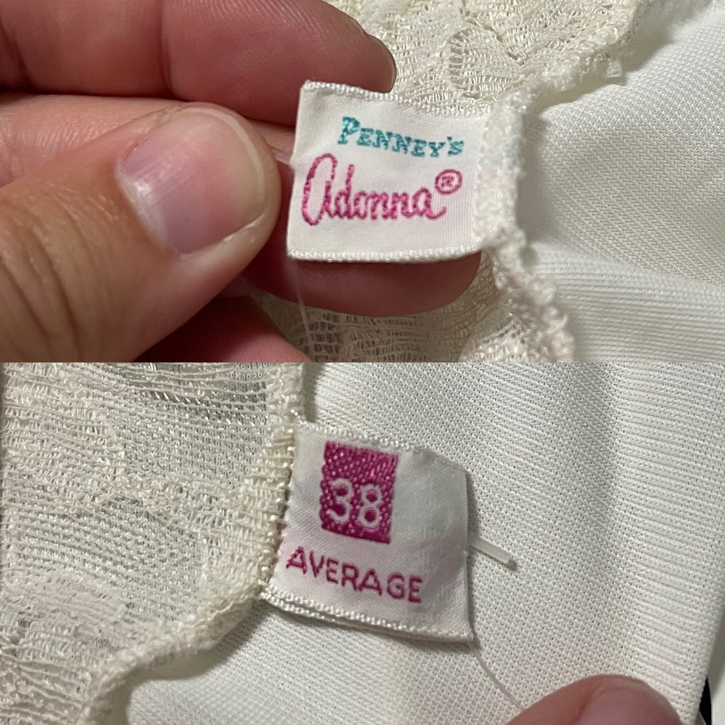 50’s/60’s Penney’s Adonna White Slip Dress (L)