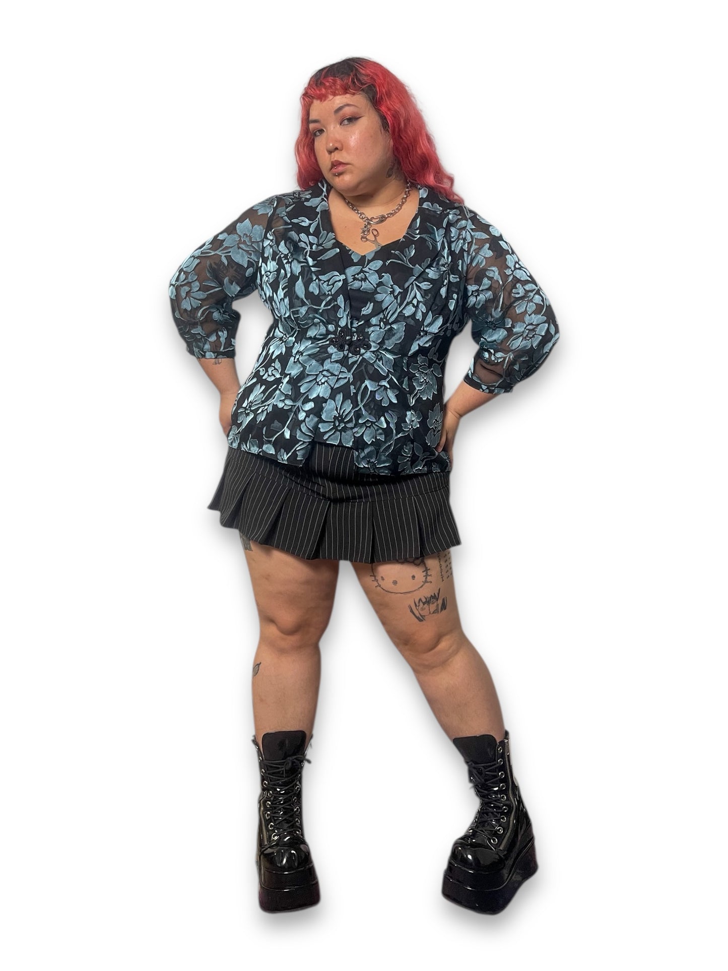 90’s Whimsygoth Blouse + Tank Set (1X)