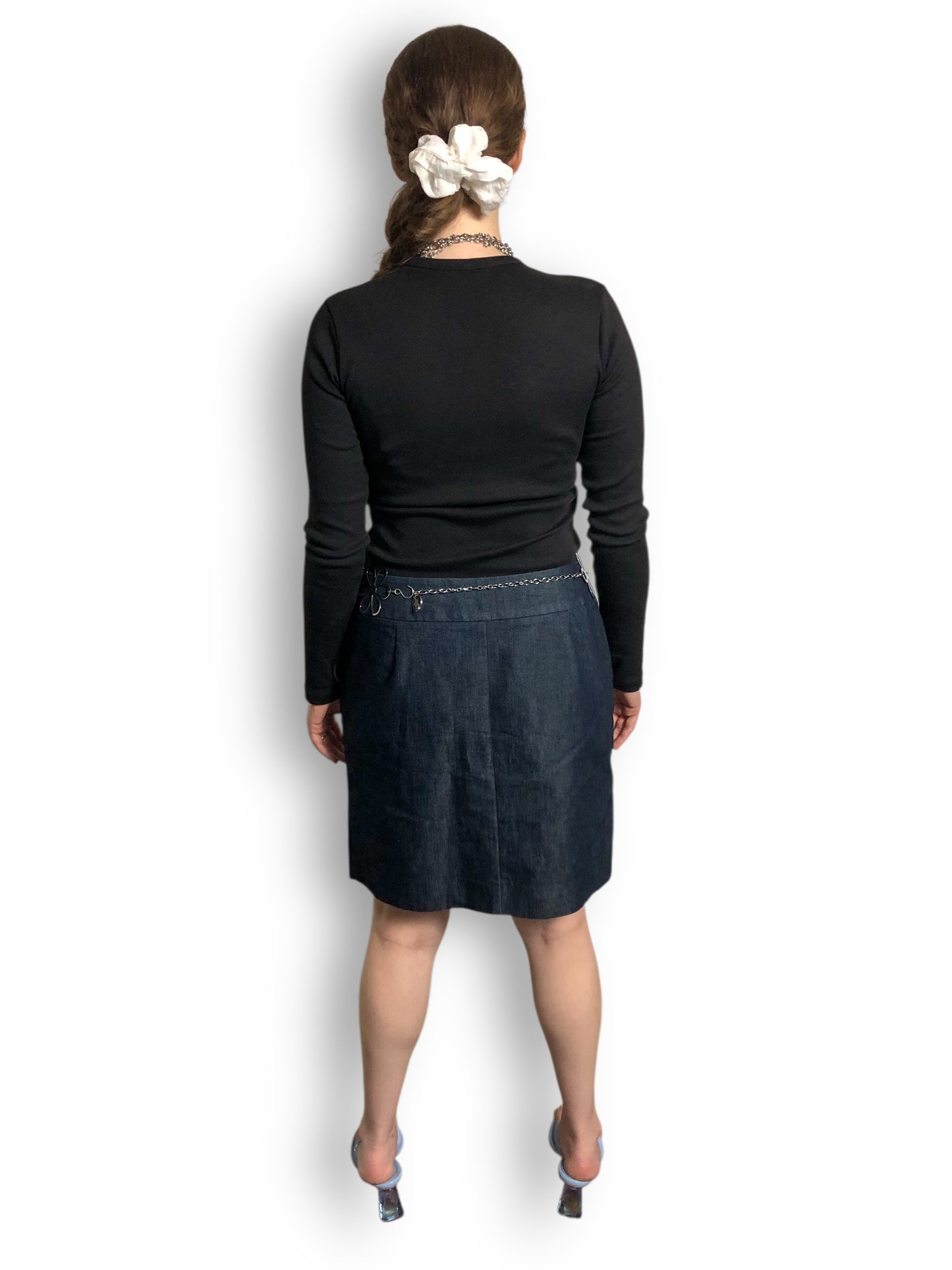 90’s/Y2K Kenneth Cole Dark Wash Denim Skirt (L)
