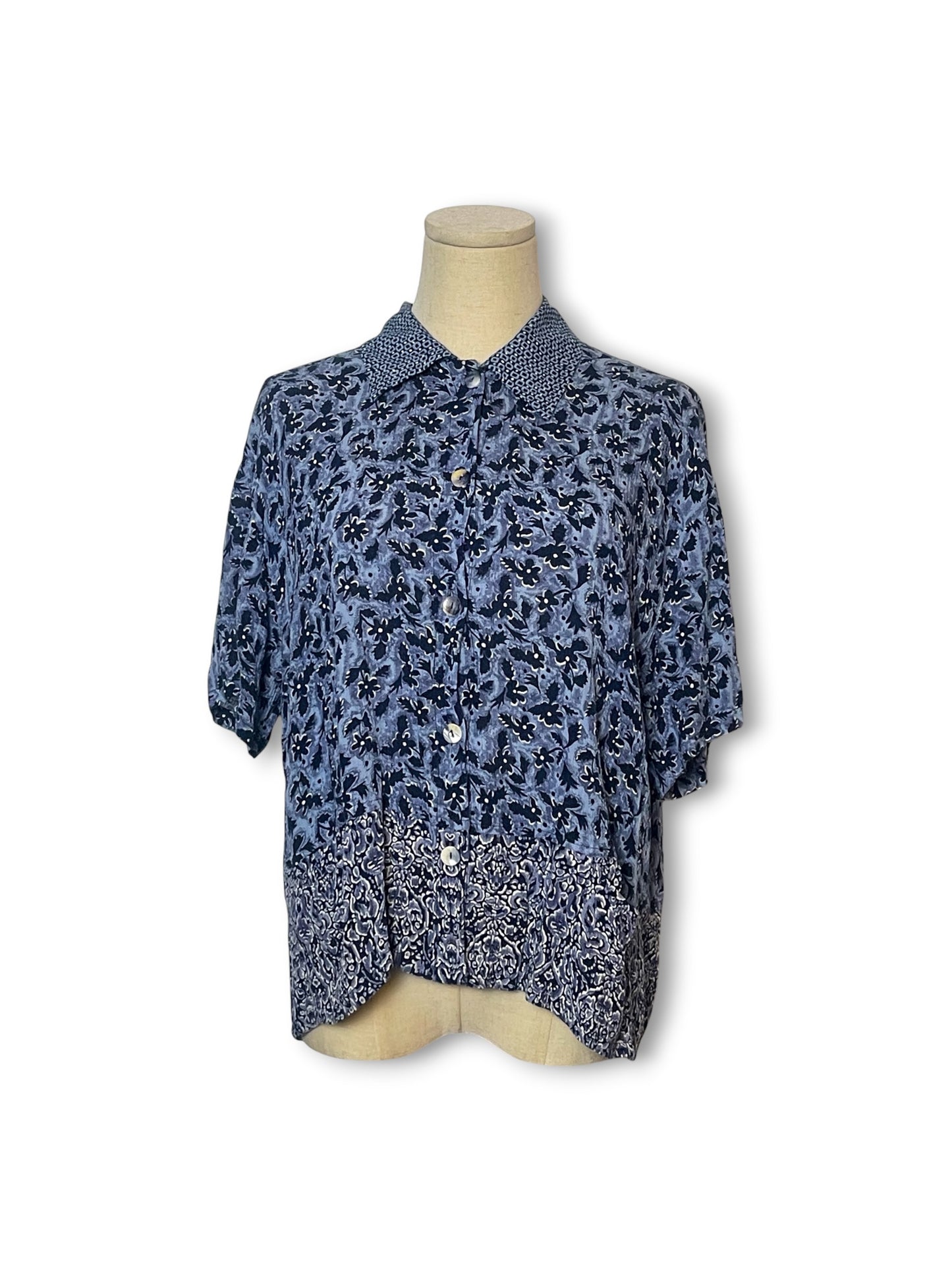 90’s Floral Print Blouse (M)