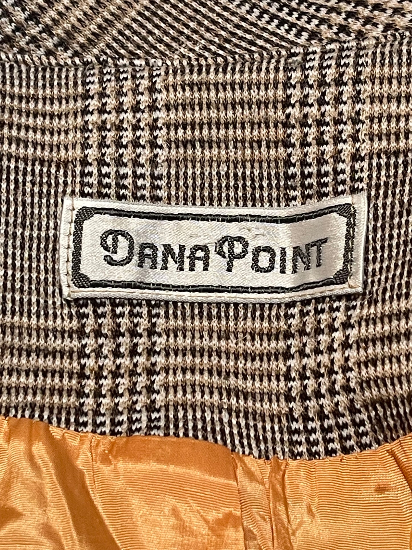 60’s/70’s Dana Point Brown Plaid Skirt Suit (L)
