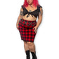 Gingham Plaid Bodycon Skirt (2X/3X/4X)
