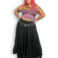 90’s/Y2K Wevez Black Ruffle Tiered Maxi Skirt (OSFM)