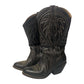 Vintage Artesania Jlaquepaoue Black Leather Cowboy Boots