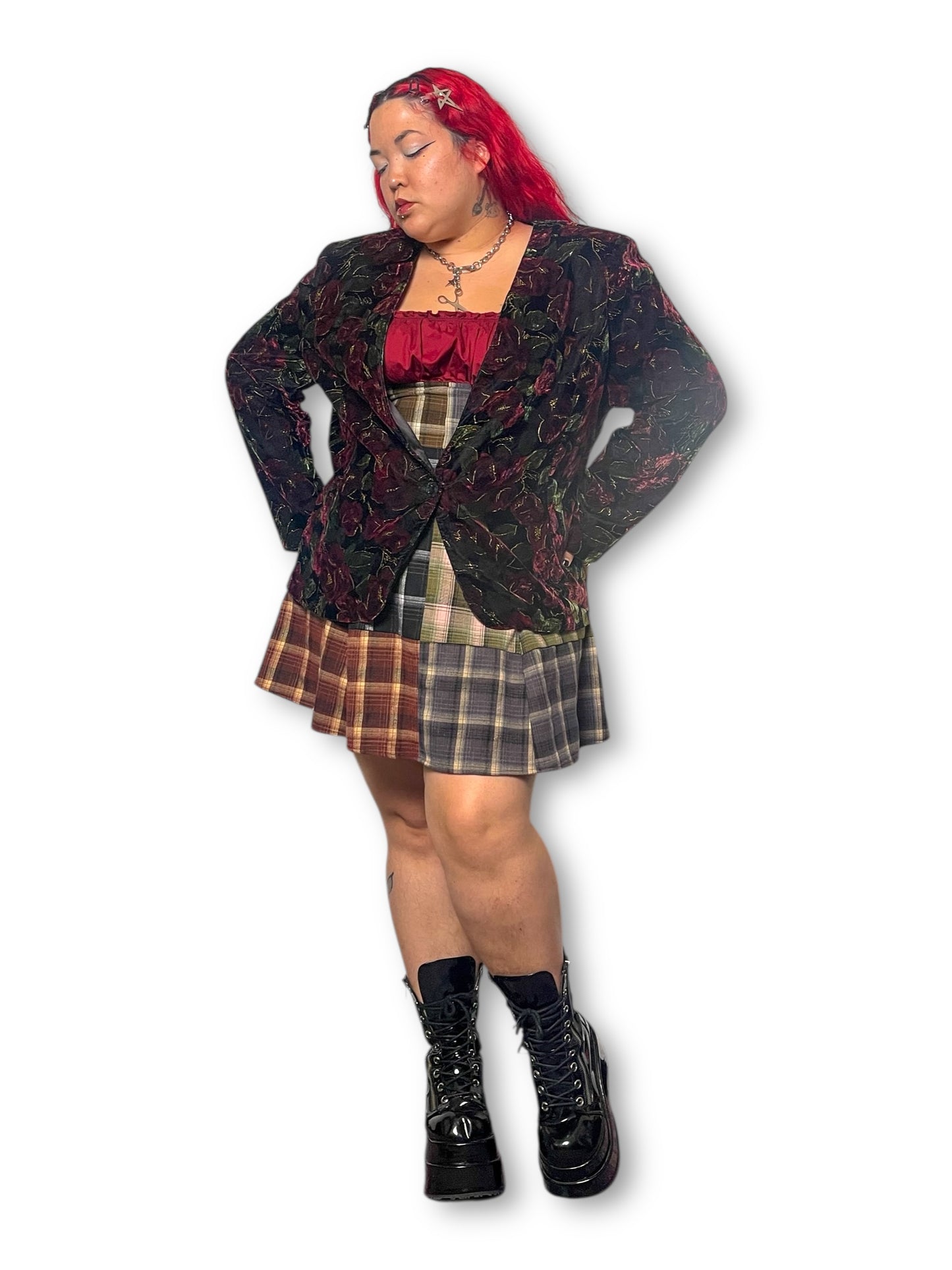 80’s/90’s Maggie McNaughton Floral Velvet Blazer (1X/2X)