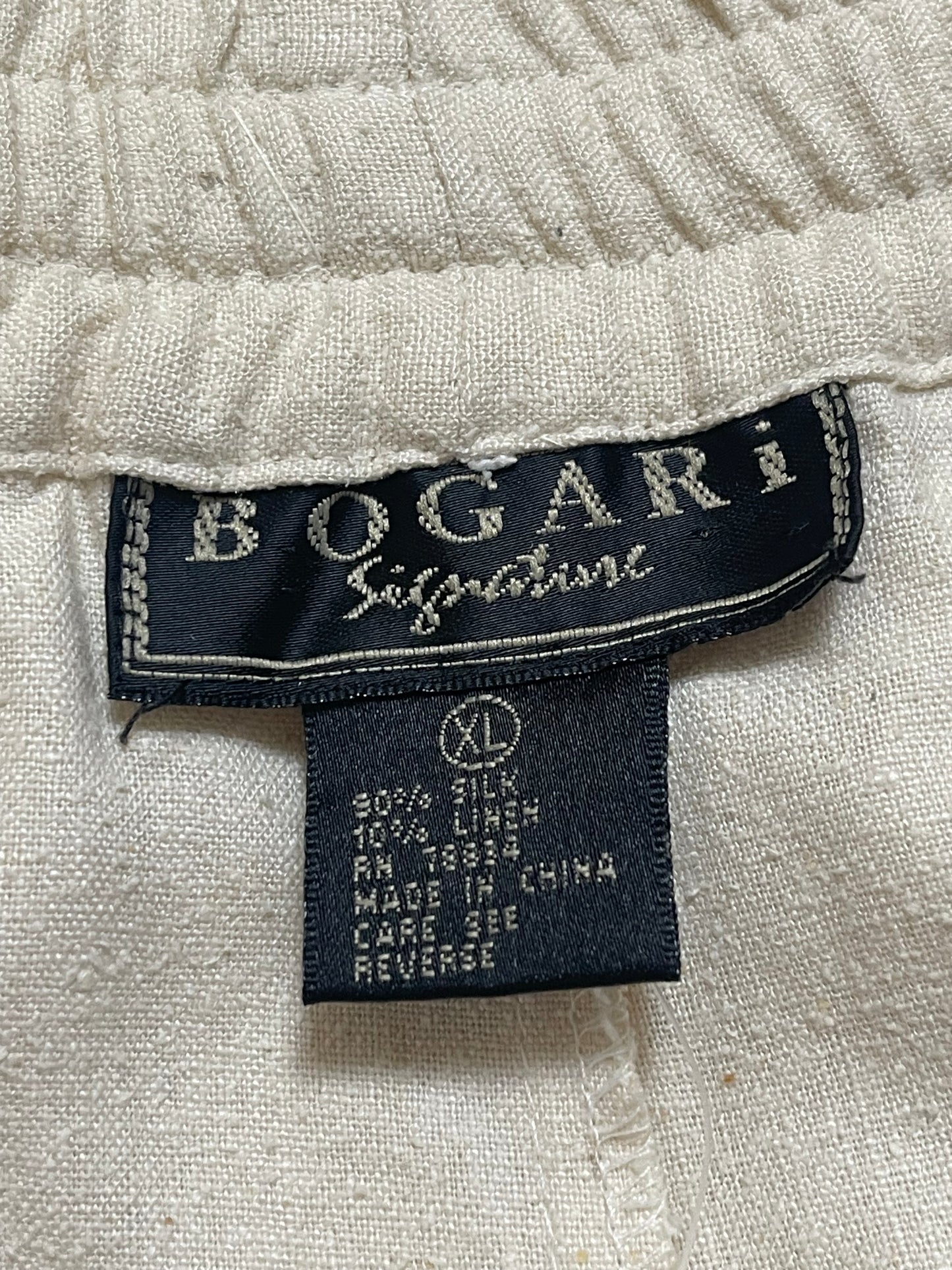 90’s Bogari Signature Cream Pleated Pants (XL)