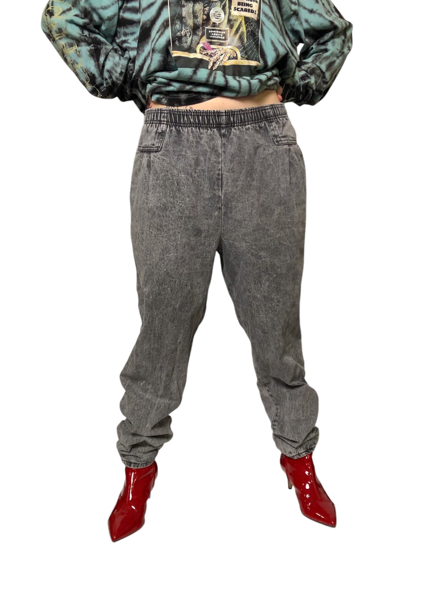 80’s/90’s Tory Island Gray Acid Wash Jeans (XL)