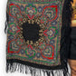 Black Paisley Filigree Print Scarf