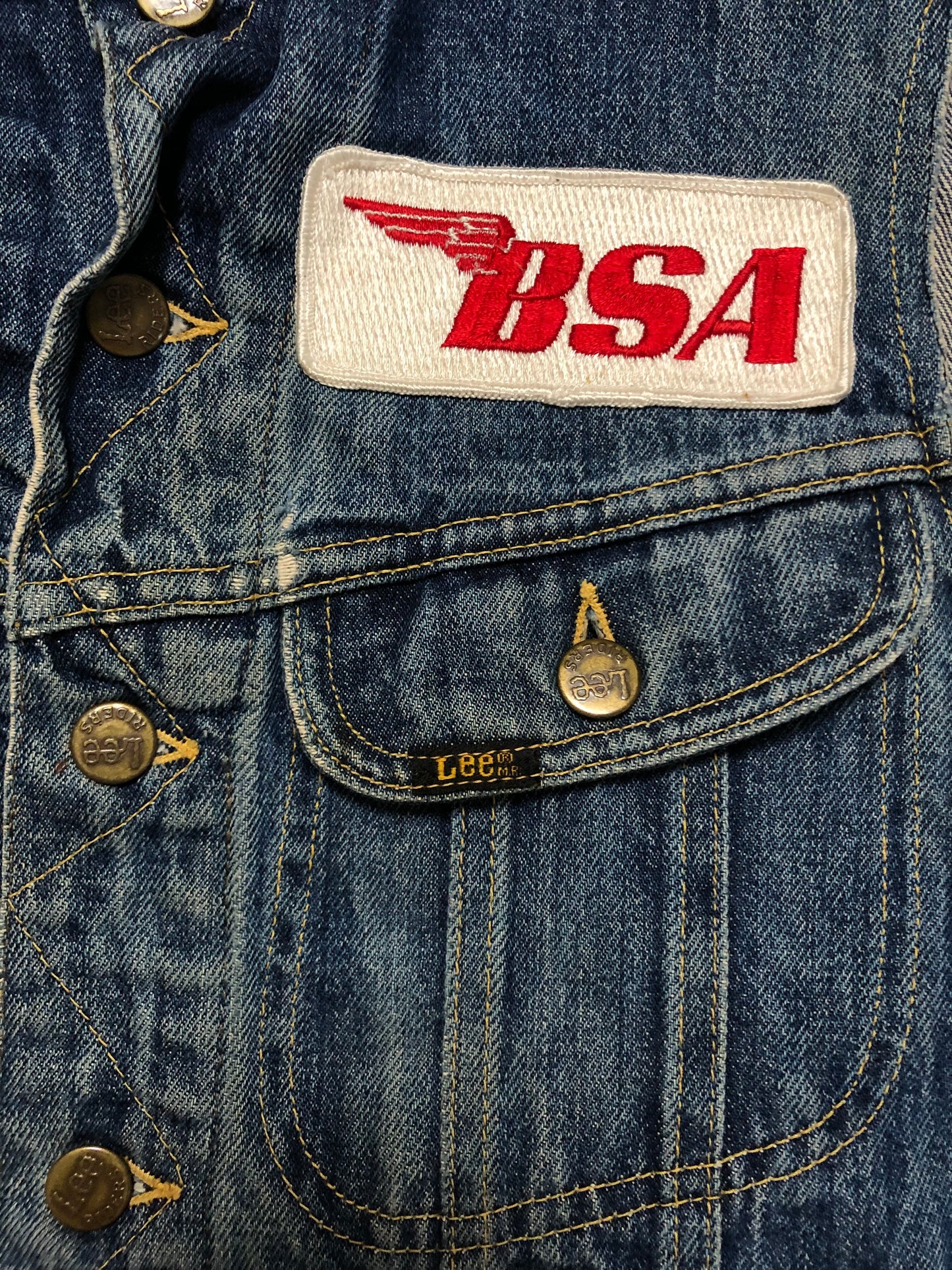 70’s Lee Patched Denim Vest (S/M)
