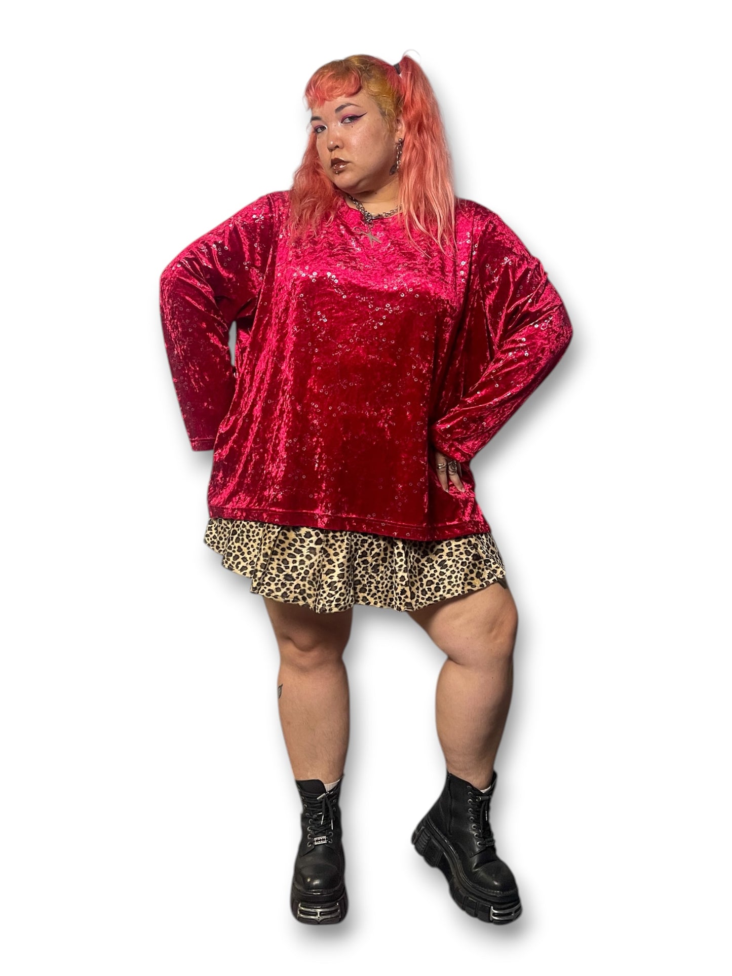 Y2K Velvet Long Sleeve Shirt (4X)