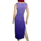 90’s/Y2K Tak High Fashion Purple Ombré Tree Print Midi Dress (S)