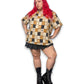 90’s Geometric Retro Blouse (3X/4X)