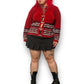 90’s/Y2K Croft & Barrow Red Patterned Cardigan Sweater (XL)