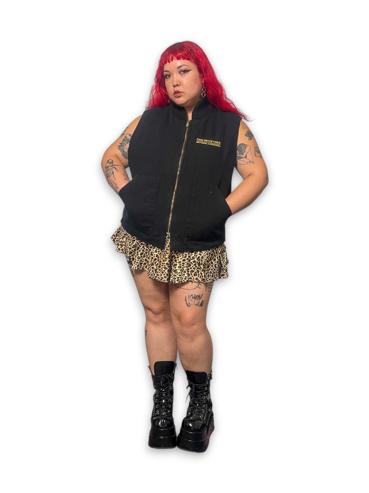 90’s/Y2K Black Work Vest (XL/1X/2X)