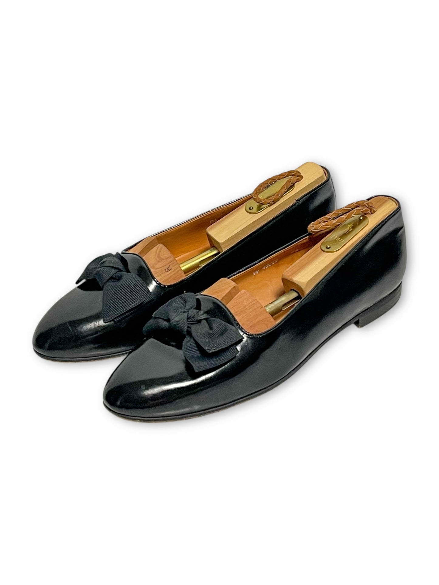 Vintage Ralph Lauren Patent Black Leather Flats (8)