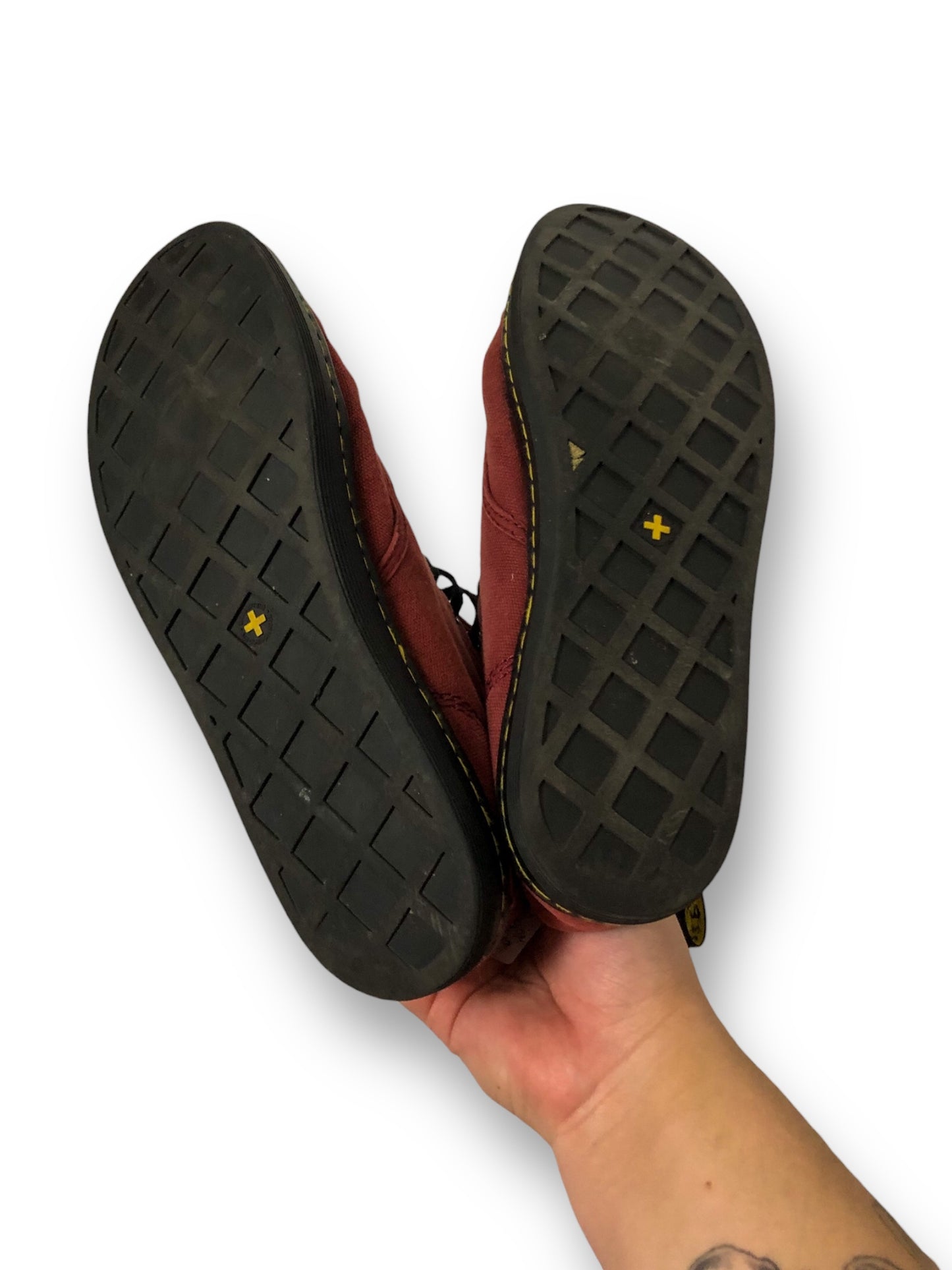 Dr. Martens Burgundy Shoreditch Canvas Sneakers (9)