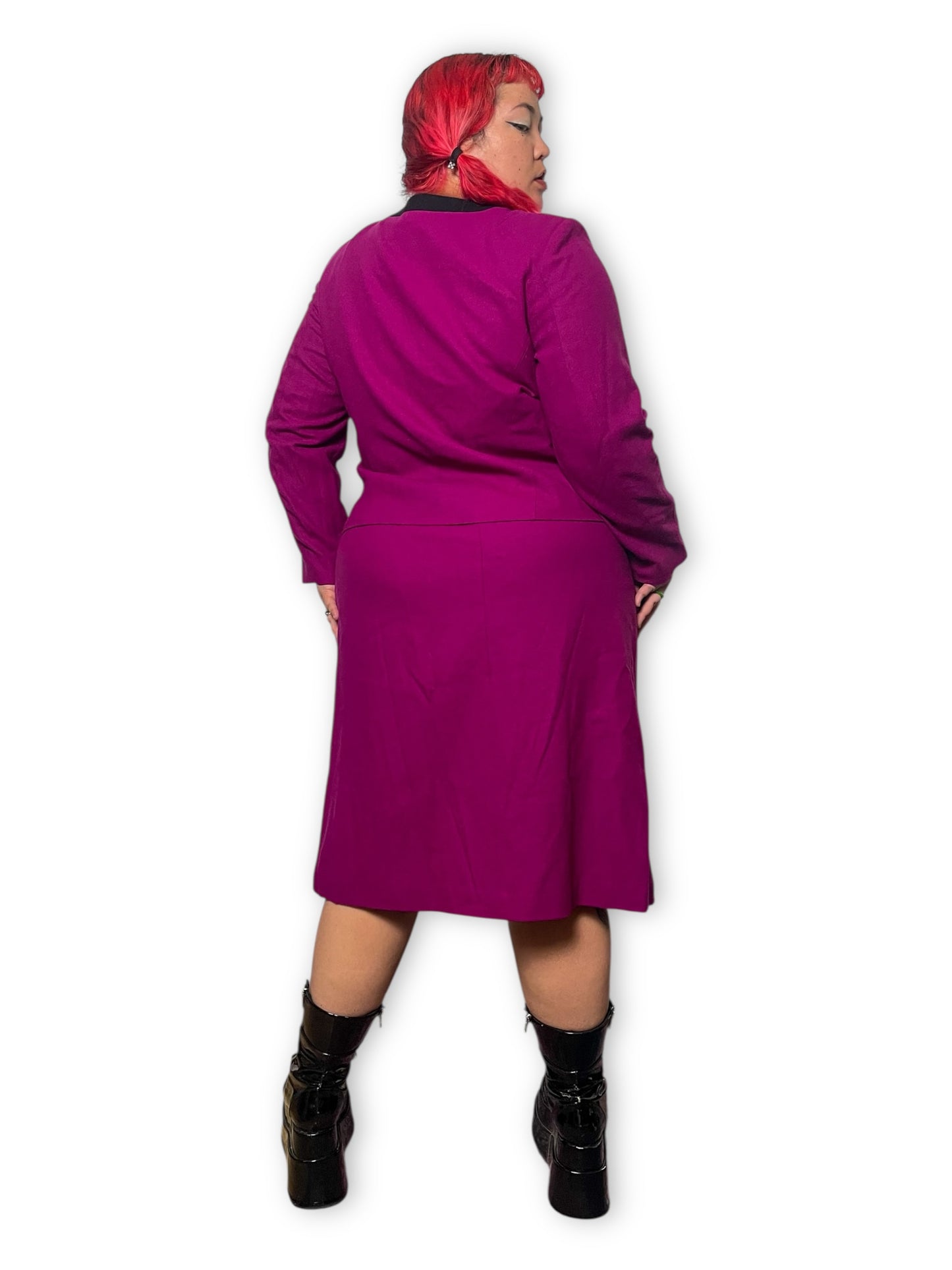 70’s Retro Wool Skirt Suit (2X)