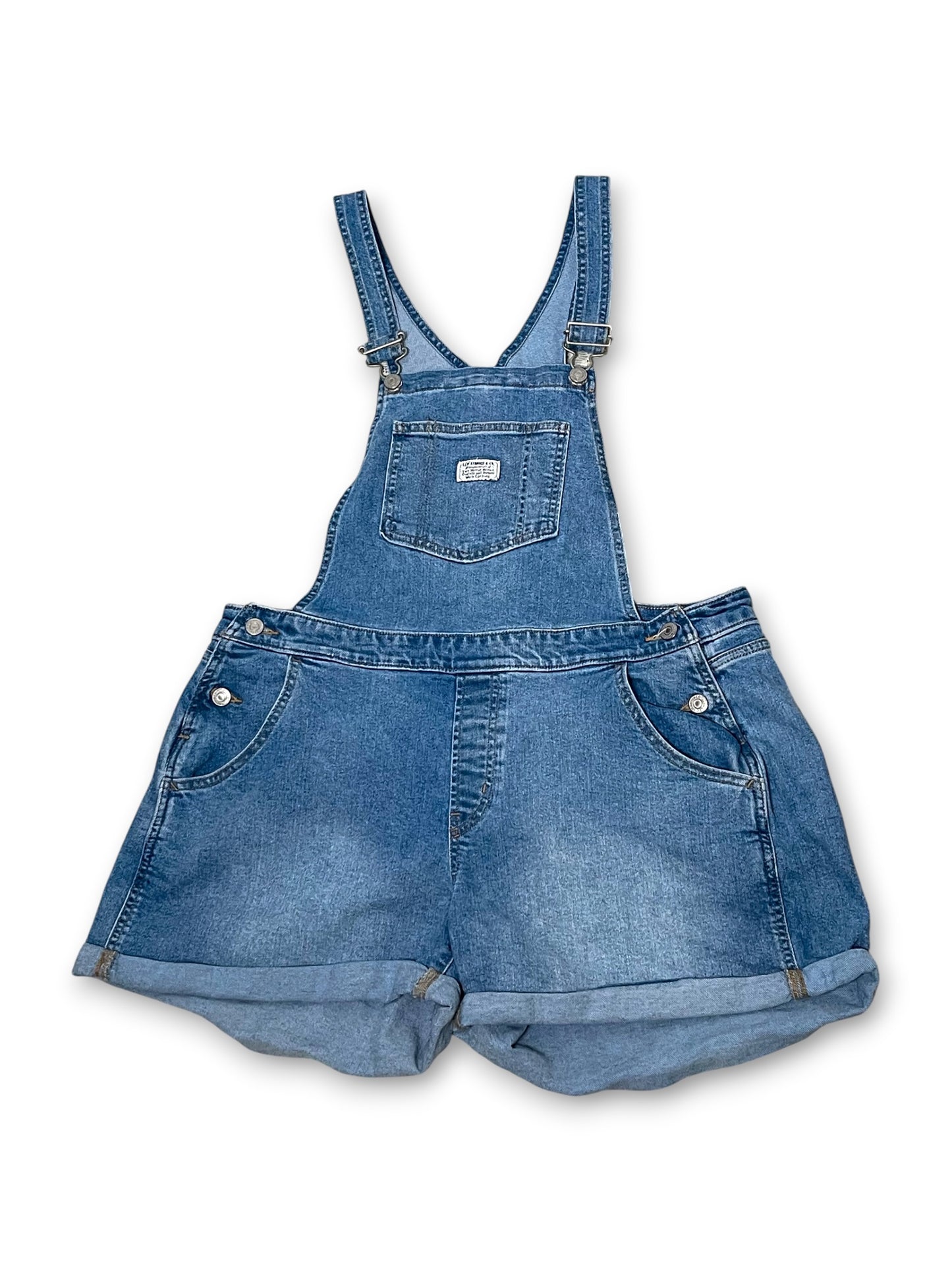 Levi’s Medium Wash Denim Short Overalls (XL/1X)