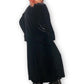 90’s/Y2K Jazz II Black Velvet Long Sleeve Maxi Dress (3X)