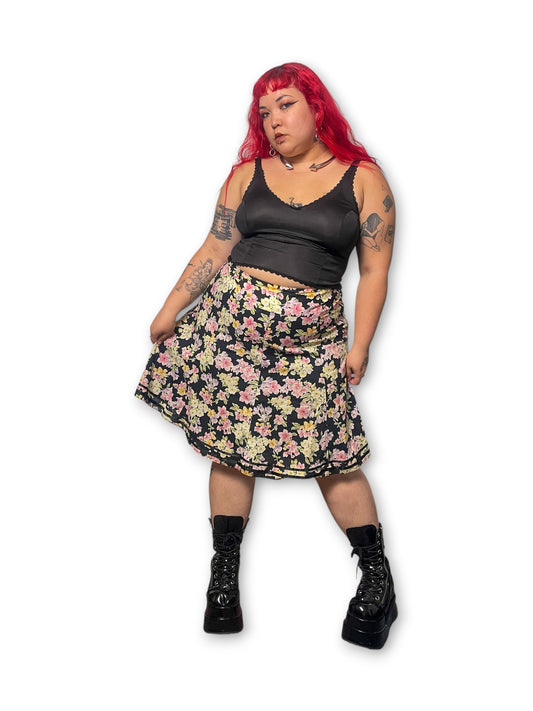Y2K Floral A-Line Skirt (1X)