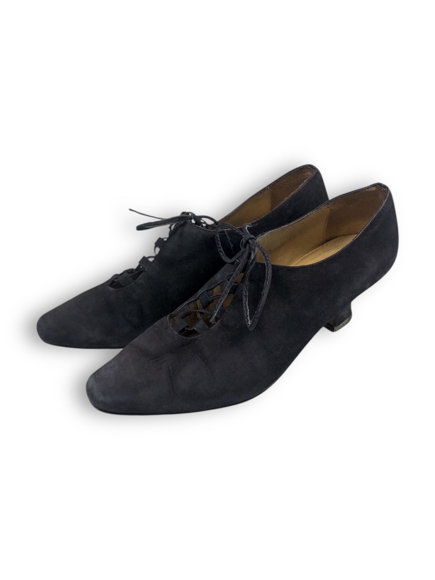80’s/90’s Premier Black Suede Heels (7.5)