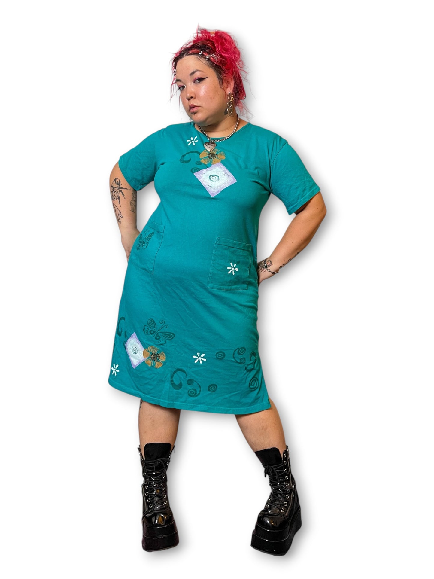 80’s/90’s Retro Shift Dress (1X)