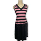 Harajuku Punk Striped Knit Dress (L)