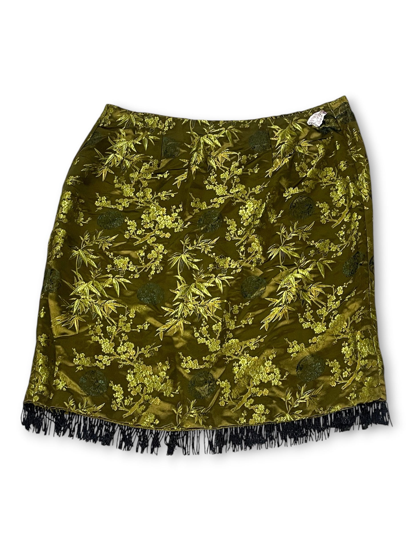 90’s Floral Brocade Pencil Skirt (1X)