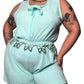 80’s Linda Aqua Blue Terrycloth Romper (3X)