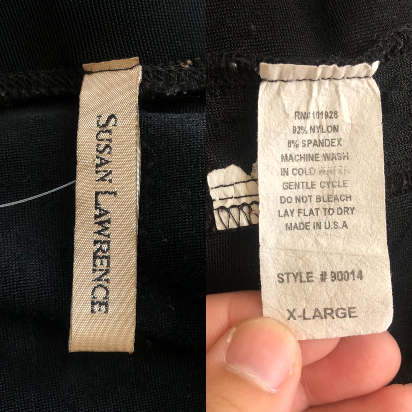 90’s Susan Lawrence Black Midi Skirt (XL)