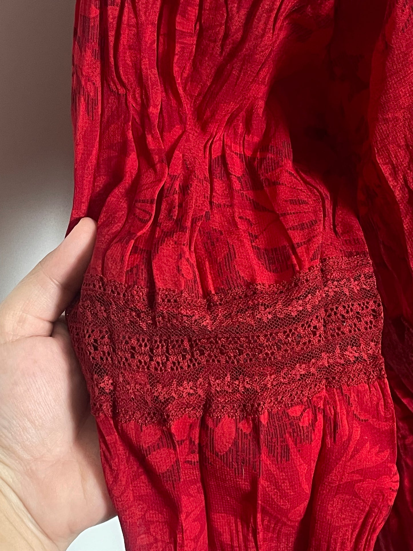 90’s/Y2K Floral Sheer Blouse (M)