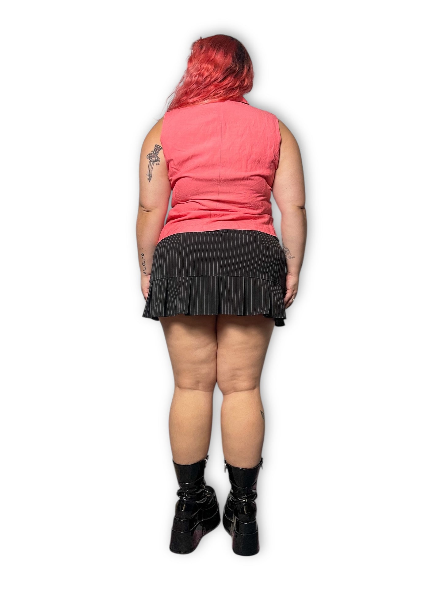 90’s Joy & Peace Salmon Pink Sleeveless Blouse (2X)