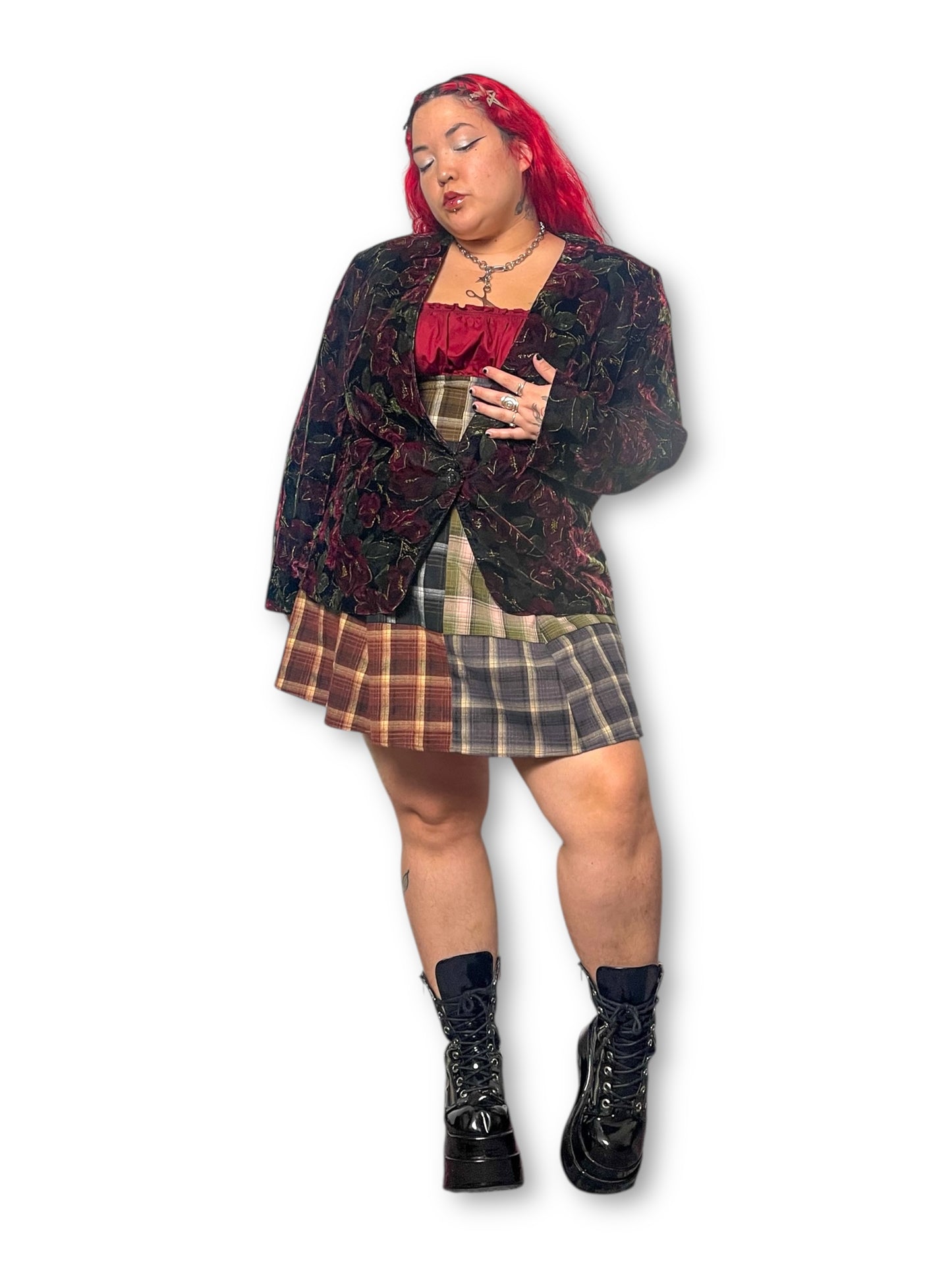 80’s/90’s Maggie McNaughton Floral Velvet Blazer (1X/2X)