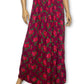 Vintage Magenta Floral Maxi Skirt (M)