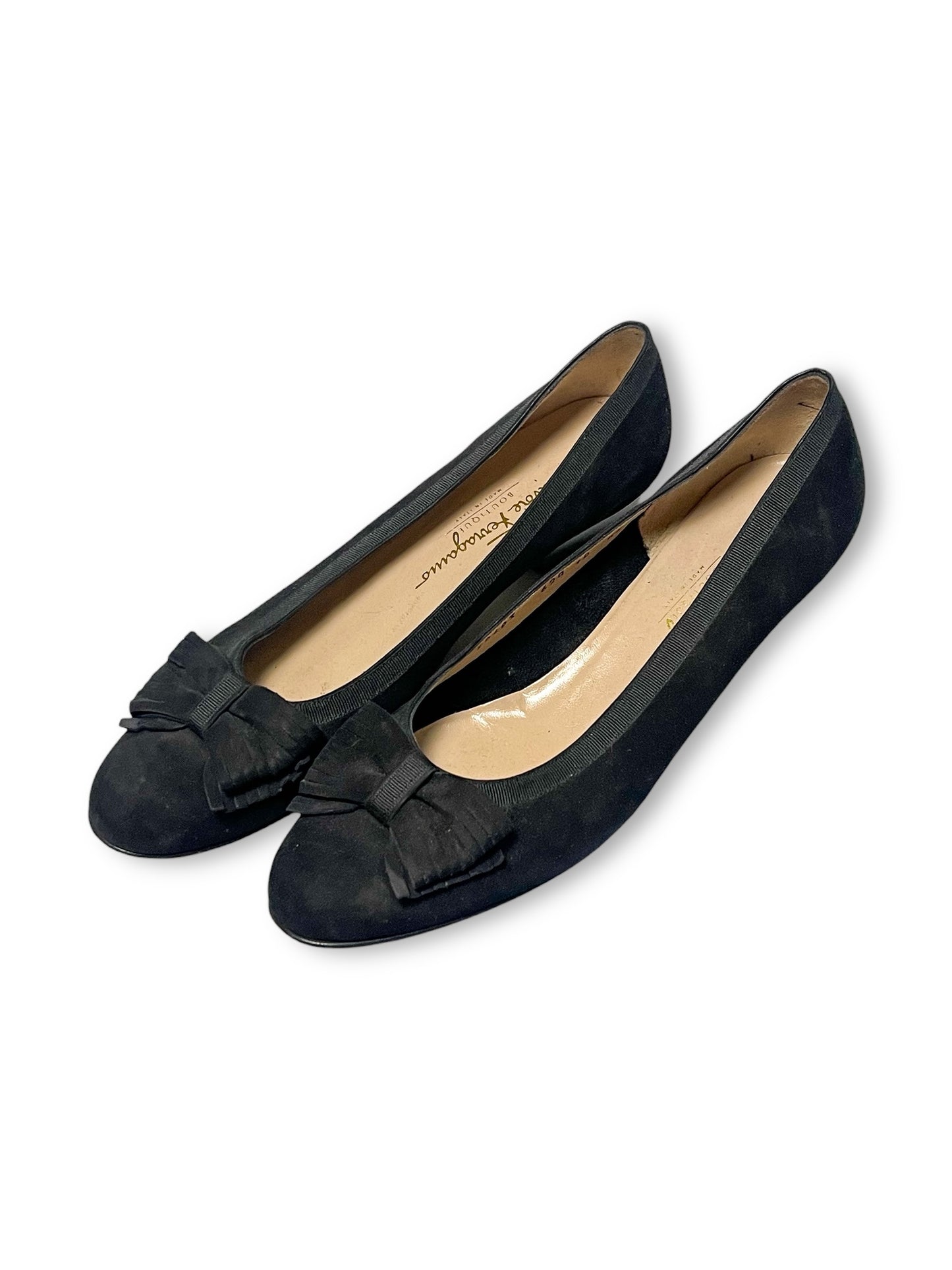 90’s Salvatore Ferragamo Suede Flats (10)