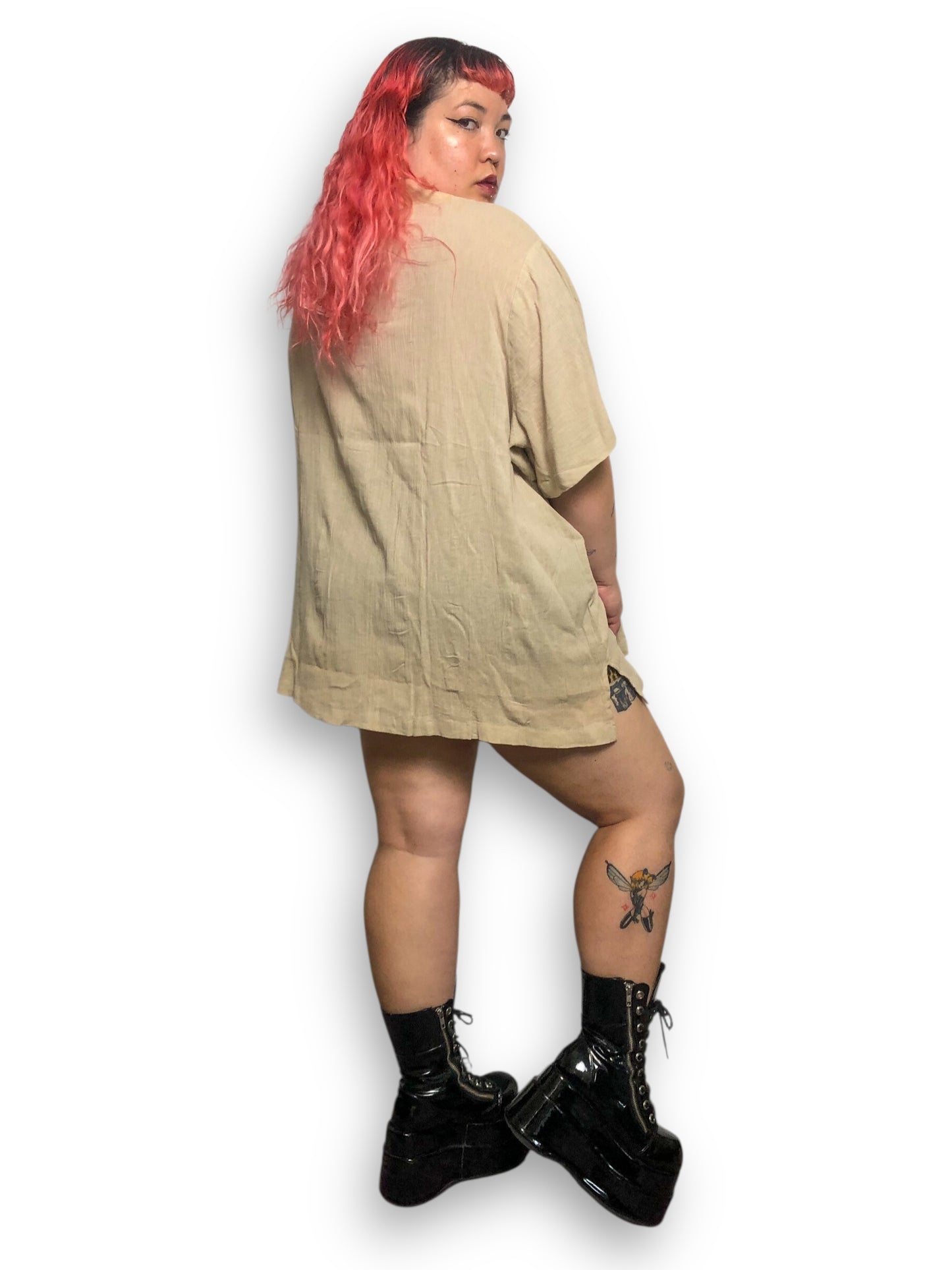 Y2K All American Comfort Beige Blouse (5X)