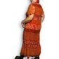 90’s/Y2K Signature by Robbie Bee Orange Patterned Maxi Dress (2X)