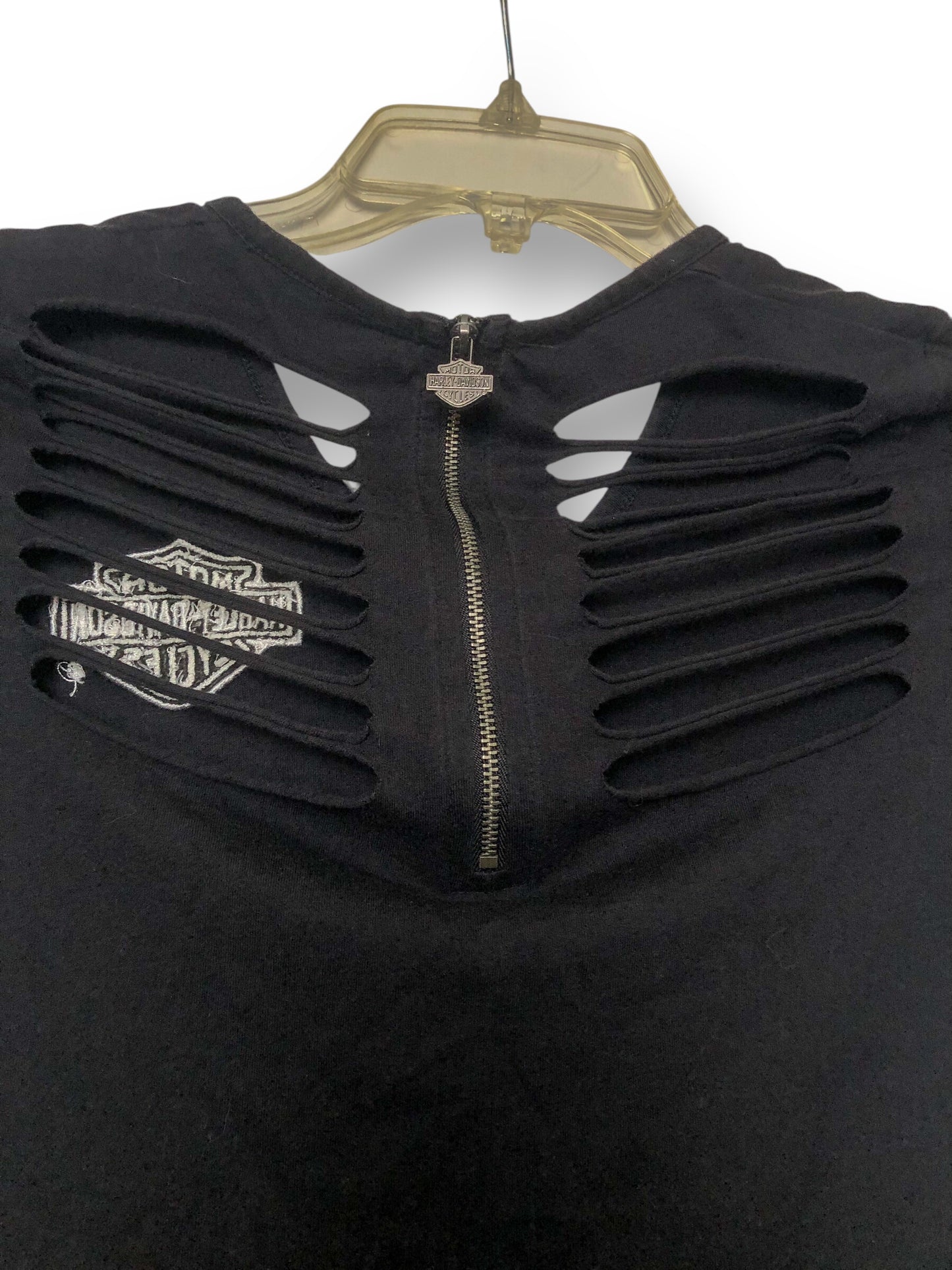 Harley Davidson Black V-Neck Top (S)