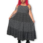 90’s Polka Dot Floral Tiered Maxi Dress (3X)