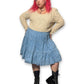 80’s/90’s Prairie Lace Denim Tiered Dress (3X)