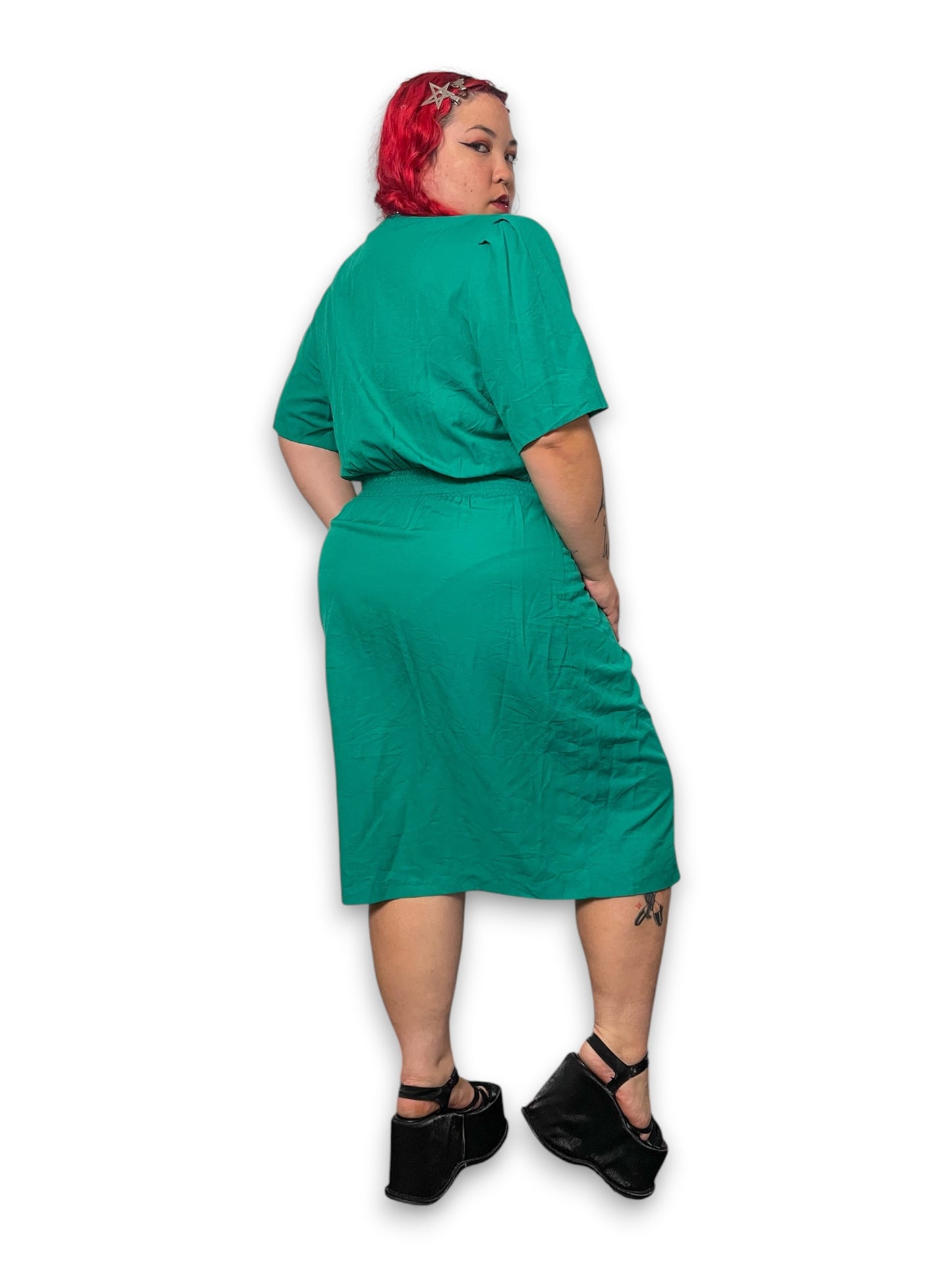 80’s/90’s Retro Pencil Dress (1X/2X)