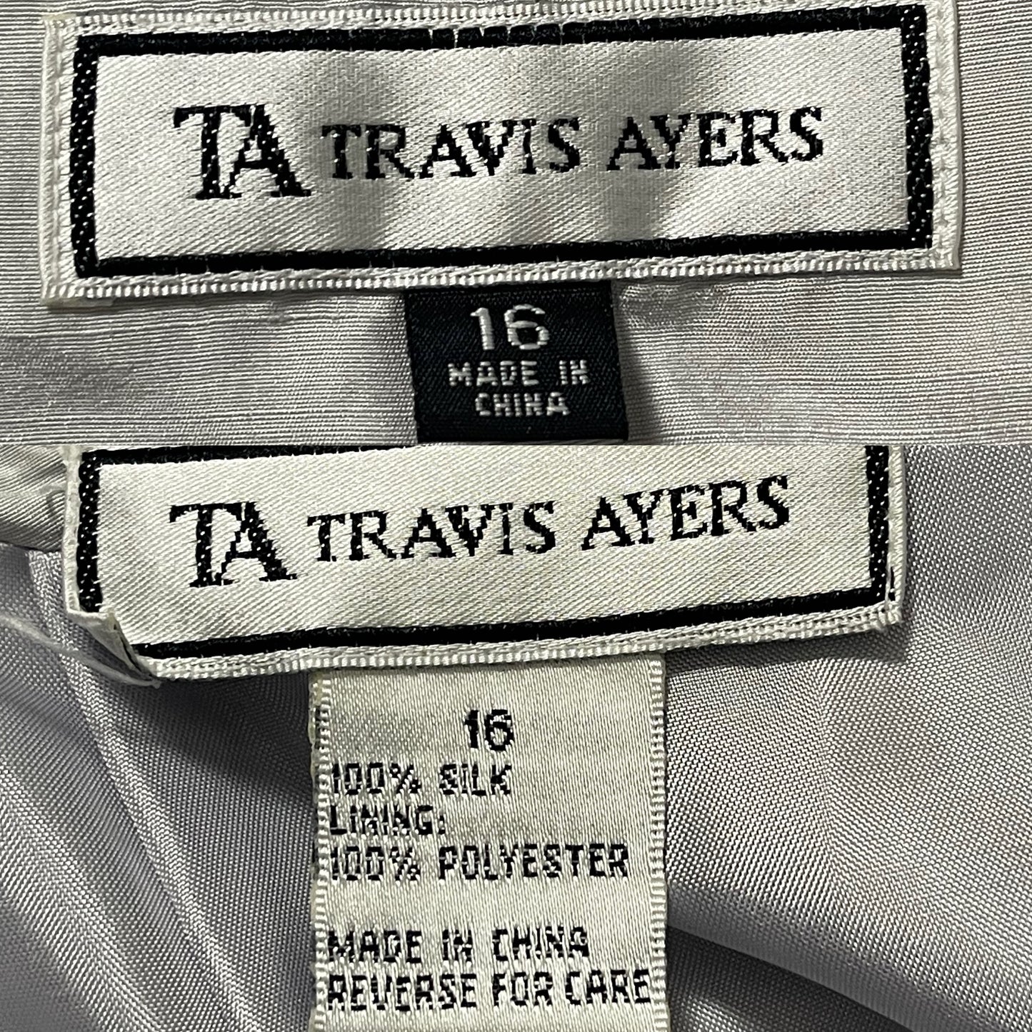 90’s Travis Ayers Gray Silk 2-Piece Set (XL)