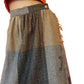 60's/70's Gray and Tan Patchwork Knit Pencil Skirt (S)