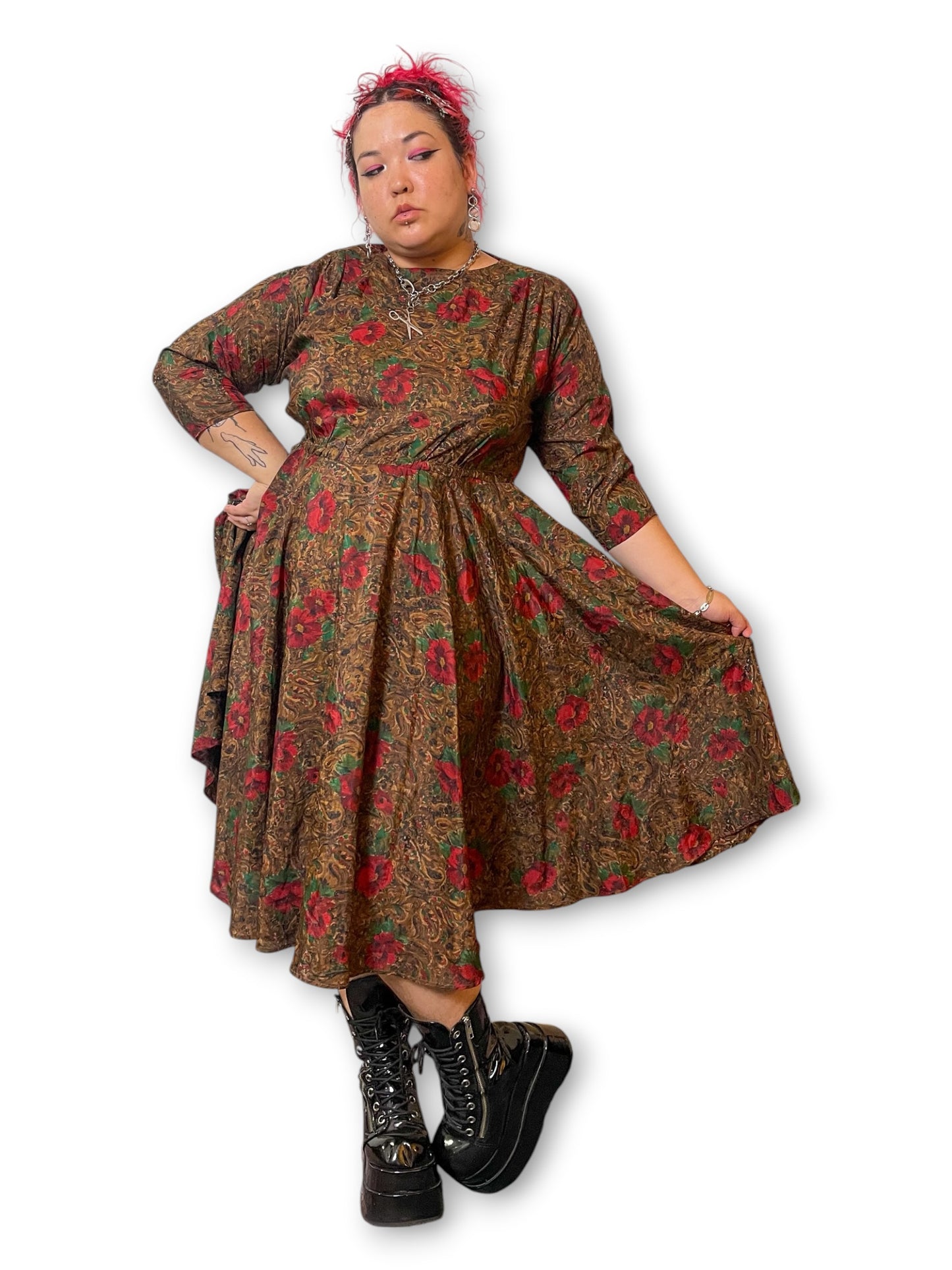 70’s/80’s Retro Boho Dress (2X/3X)
