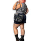 90’s Black Patchwork Leather Purse