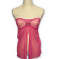 90’s/Y2K Dreamgirl Hot Pink Babydoll Tube Top (XXS/XS/S/M)