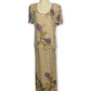 90’s Floral Silk Beaded Layered Dress (M)
